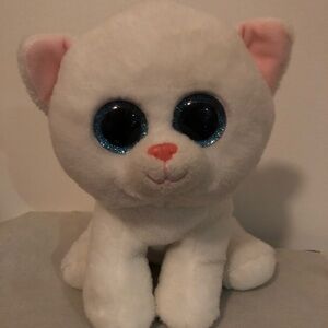Ty Classic 9" Medium PEARL the White Cat Stuffed Animal Plush no tag Retired